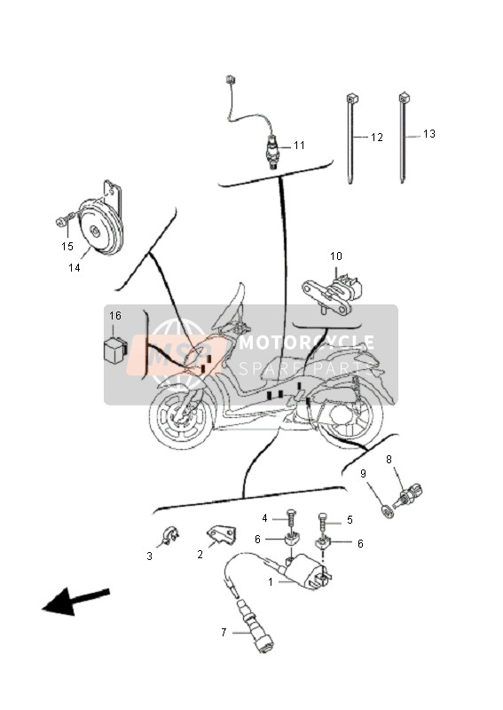 1B9H23170000, Amortisseur,  Bobine, Yamaha, 4